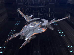 Futuristic Space Ship Highpoly Assets 3D Model