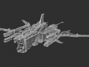 Sci-fi Space Ship Highpoly Asset 3D 모델