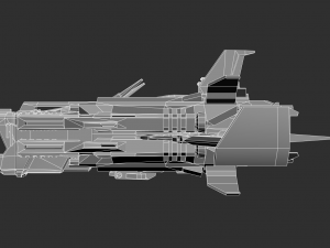 Sci-fi Space Ship Highpoly Asset 3D 모델