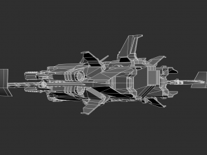 Sci-fi Space Ship Highpoly Asset 3D 모델