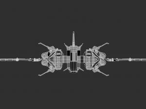 Sci-fi Space Ship Highpoly Asset 3D 모델