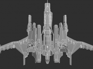 Sci-fi Space Ship Highpoly Asset 3D 모델