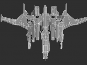 Sci-fi Space Ship Highpoly Asset 3D 모델