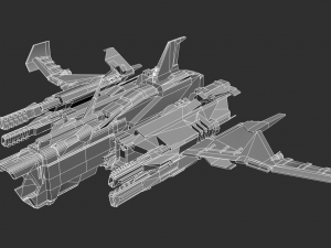 Sci-fi Space Ship Highpoly Asset 3D 모델
