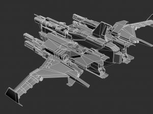 Sci-fi Space Ship Highpoly Asset 3D 모델