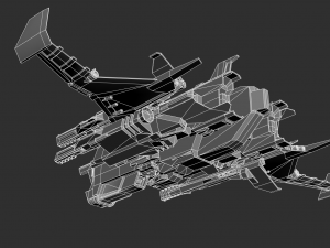 Sci-fi Space Ship Highpoly Asset 3D 모델