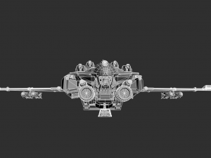Battle Space Ship Highpoly Asset 3D 模型