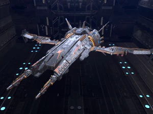 Alien Space Ship Highpoly Asset 3D Model