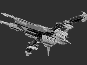 Alien Space Ship Highpoly Asset 3D Model