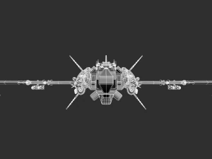 Alien Space Ship Highpoly Asset 3D Model