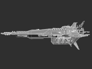 Alien Space Ship Highpoly Asset 3D Model