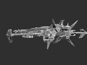 Alien Space Ship Highpoly Asset Modello 3D