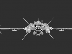 Alien Space Ship Highpoly Asset Modello 3D