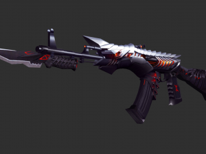 Pistol Born Beast AK47 Handpainted Game Asset 3D 모델