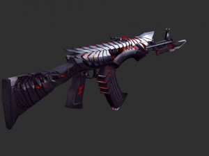 Pistol Born Beast AK47 Handpainted Game Asset 3D 모델