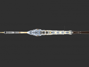 Pistol AK47 In ferno Handpainted Game Asset 3D Модель