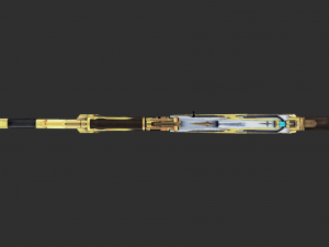 Pistol AK47 Royal Guard Handpainted Game Asset Modelo 3D