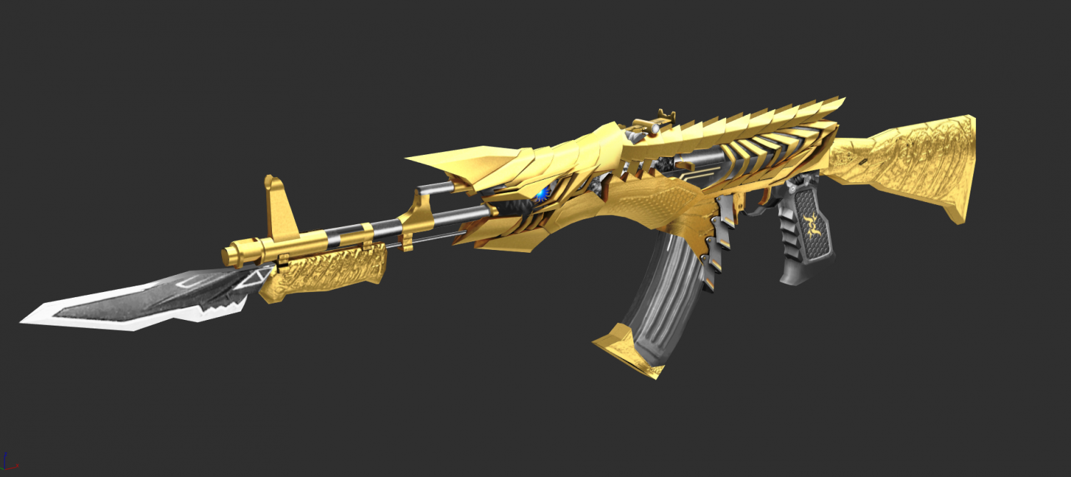 AK12(Gold) - 3D model by ballasha (@ballasha) [32b3e44]