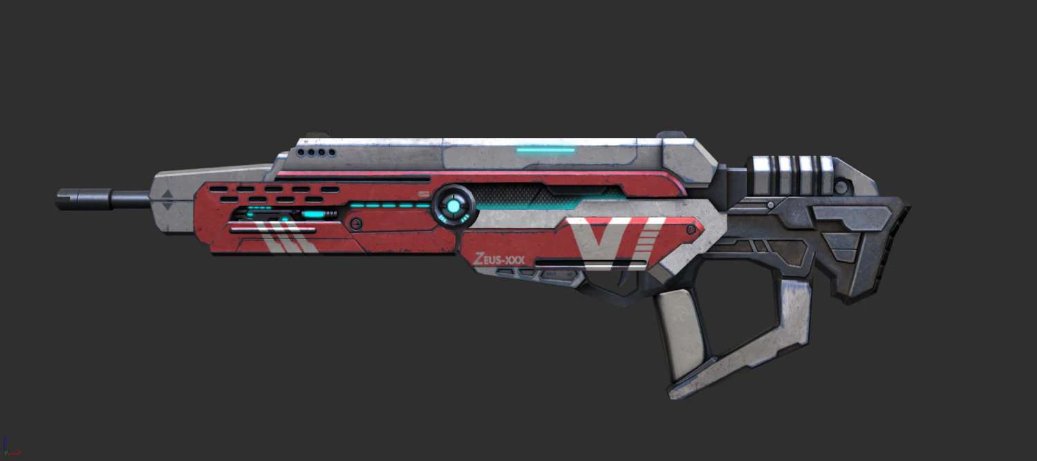 Rifle Apocalypse Handpainted Game Asset 3D Model .c4d .max .obj .3ds .fbx .stl .blend
