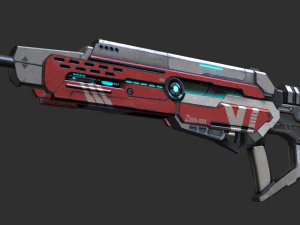 Rifle Apocalypse Handpainted Game Asset 3D Model