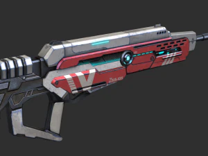 Rifle Apocalypse Handpainted Game Asset 3D Model