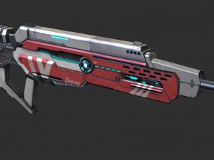 Rifle Apocalypse Handpainted Game Asset 3Dモデル