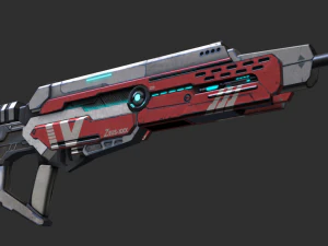 Rifle Apocalypse Handpainted Game Asset 3D Model