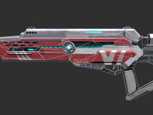 Rifle Apocalypse Handpainted Game Asset 3Dモデル