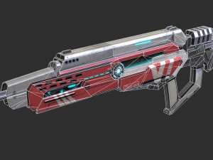 Rifle Apocalypse Handpainted Game Asset 3Dモデル