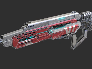 Rifle Apocalypse Handpainted Game Asset 3D Model