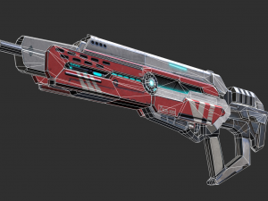 Rifle Apocalypse Handpainted Game Asset 3Dモデル