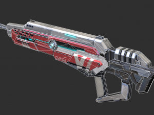 Rifle Apocalypse Handpainted Game Asset 3Dモデル