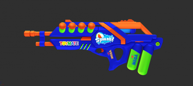 Rifle Apocalypse Pool Party Handpainted Game Asset Modèle 3D .c4d .max .obj .3ds .fbx .stl .blend 