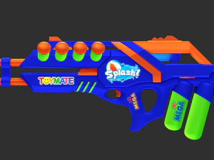 Rifle Apocalypse Pool Party recurso de jogo pintado à mão Modelo 3D