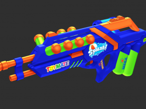 Rifle Apocalypse Pool Party Handpainted Game Asset Modèle 3D