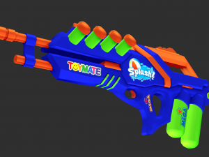 Rifle Apocalypse Pool Party Handpainted Game Asset Modèle 3D