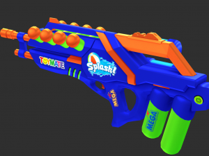 Rifle Apocalypse Pool Party Handpainted Game Asset Modèle 3D