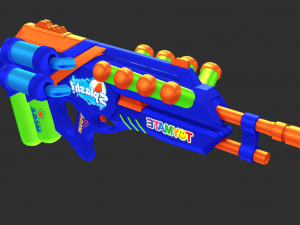 Rifle Apocalypse Pool Party Handpainted Game Asset Modèle 3D