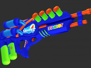 Rifle Apocalypse Pool Party Handpainted Game Asset Modèle 3D