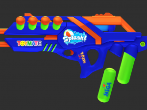 Rifle Apocalypse Pool Party Handpainted Game Asset Modèle 3D