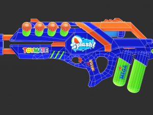 Rifle Apocalypse Pool Party Handpainted Game Asset Modèle 3D