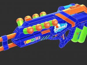Rifle Apocalypse Pool Party Handpainted Game Asset Modèle 3D