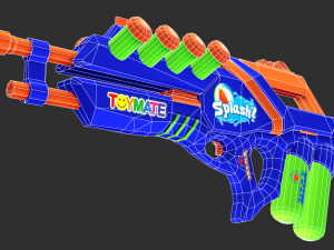 Rifle Apocalypse Pool Party Handpainted Game Asset Modèle 3D