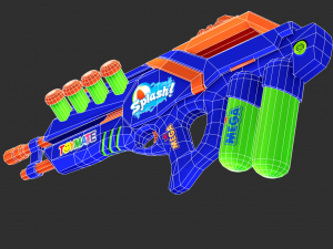 Rifle Apocalypse Pool Party Handpainted Game Asset Modèle 3D