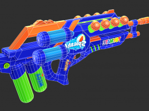 Rifle Apocalypse Pool Party Handpainted Game Asset Modèle 3D