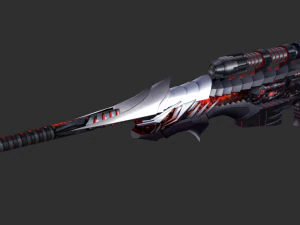 Rifle AWP Born Beast Handpainted Game Asset 3D Model