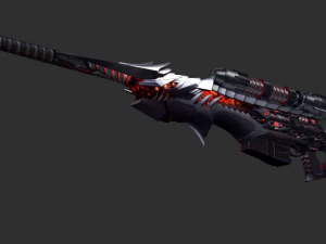 Rifle AWP Born Beast Handpainted Game Asset 3D Model