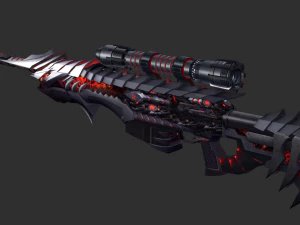 Rifle AWP Born Beast Handpainted Game Asset 3D Model