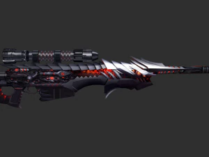 Rifle AWP Born Beast Handpainted Game Asset 3D Model