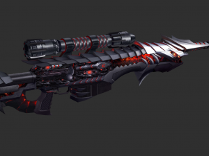 Rifle AWP Born Beast Handpainted Game Asset 3D 模型